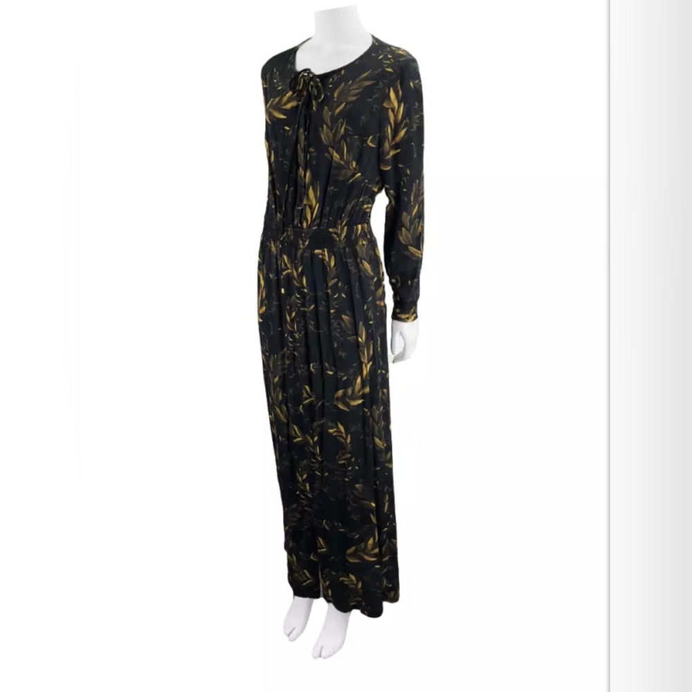 Chic Black and yellow printed  Maxi Dress